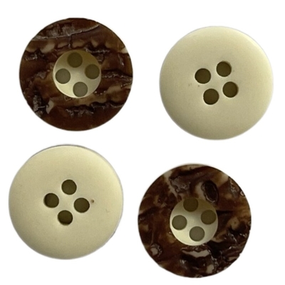 Polyester Valse Shell Buttons With Concave Central Vier Gat in 18L voor Overhemd het Naaien
