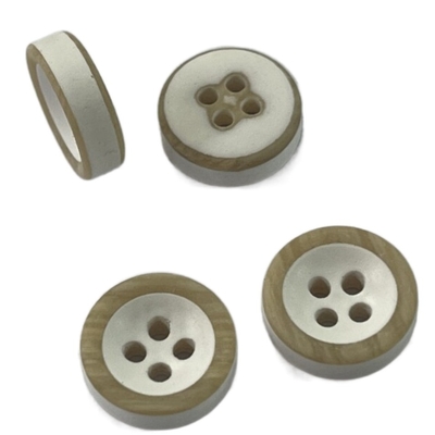 Ronde van Little Brown Rim With Wooden Effect 16L van overhemds de Bruine Plastic Knopen