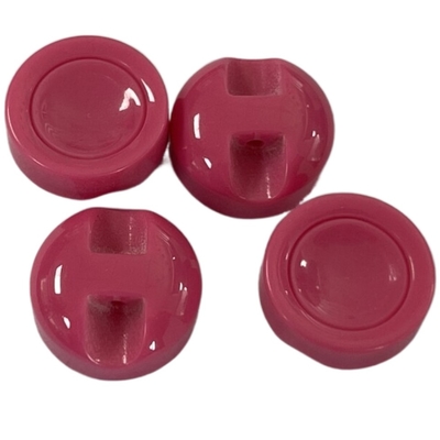 Knopen van de plastic Hars de Rode Steel met Concaaf Front Side One Hole On de Rug