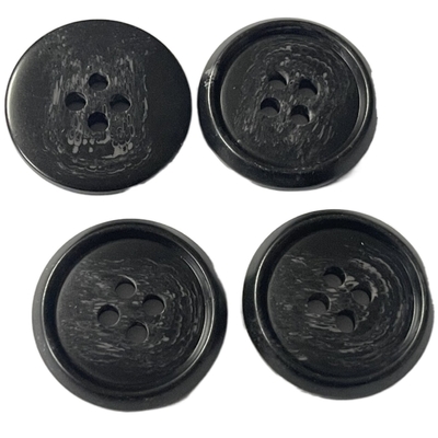 Knoop 25mm van de vier Gaten Imitatie Valse Hoorn met Rim Use For Coat Outerwear