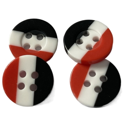 Plastiek Drie Combo-Knopen 11/16“ voor het Naaien van Overhemdsblouses