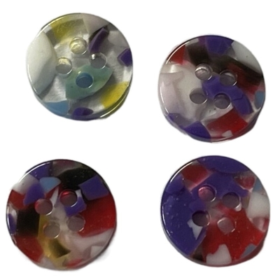 14L 4 Knopen van het Gaten Plastic Overhemd met Willekeurig Kleurengebruik op Overhemdsblouses
