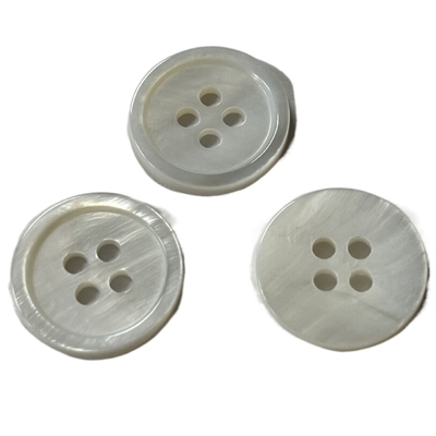 Pearl White 4 Gaten Natuurlijke Materiële Knopen 24L voor het Breien het Naaien Handwerk