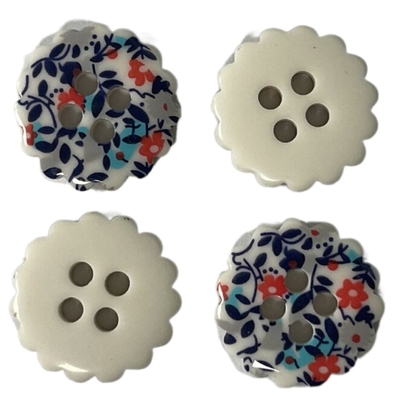 De Hars van de het Overhemdsbloem van de zijdedruk knoopt 4 Gaten 20L voor het Naaien van Blouse dicht