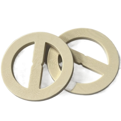 2 Plastic Gespen 61mm van de gatenpolyester Lichtbruin Gebruik voor de Bovenkleding van de Zaklaag