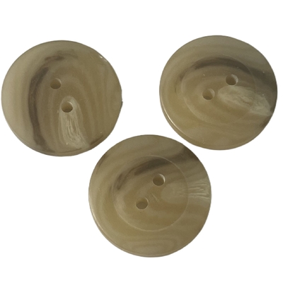 4 de Knopen Bruine Kleur 25mm van de gaten Plastic Laag Gebruik voor het Jasje van de Laagsweater