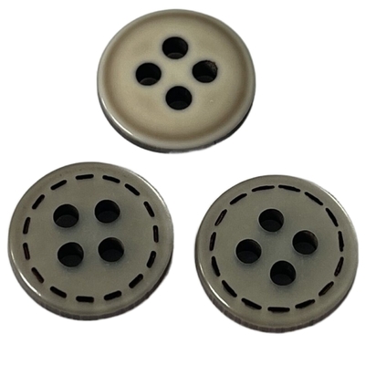 4 gaten 18mm Silked-de Knopengebruik van het Druk Plastic Overhemd bij Overhemdsblouses de Kleding