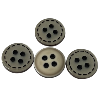 4 gaten 18mm Silked-de Knopengebruik van het Druk Plastic Overhemd bij Overhemdsblouses de Kleding