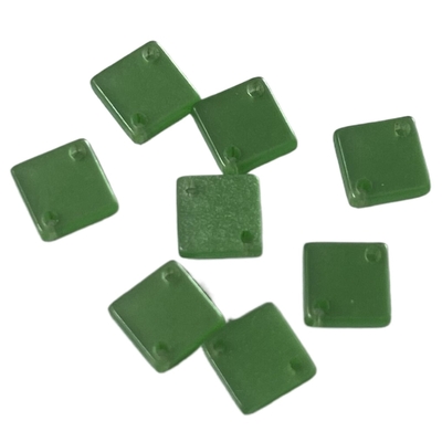 De groene 2-gaten van de de knopen Buitensporige Hars van de Kleurendouane vierkante in 6*6mm Gebruik voor Diy