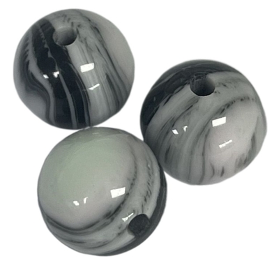 Één van de Parelknopen van de Gaten Buitensporig Hars Marmeren Effect 10mm Rond voor Kledingstuk