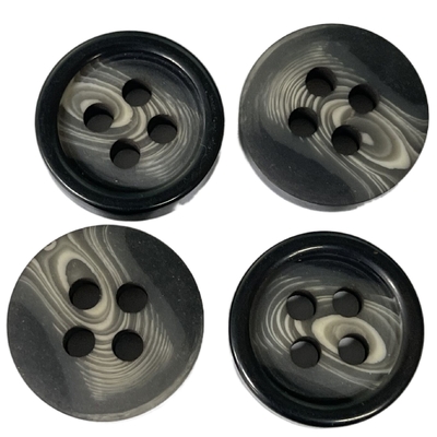 Dull Finished Fake Horn Buttons met Zwarte Rand 28mm Gebruik op het Jasje van de Bovenkledingslaag