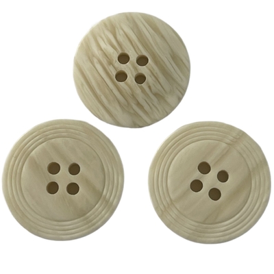 Polyester32l Faux Houten Knopen met Speciaal Rim Use On Clothing