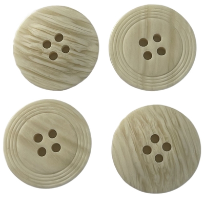 Polyester32l Faux Houten Knopen met Speciaal Rim Use On Clothing