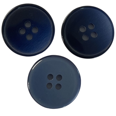 Fancy Shirt Buttons Dark Navy 28L Met kleine rand Gebruik op kledingstuk
