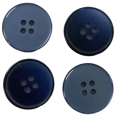 Fancy Shirt Buttons Dark Navy 28L Met kleine rand Gebruik op kledingstuk
