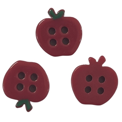 4 Holes Fancy Apple Shape Buttons 20L Gebruik op DIY Hemd Naaien